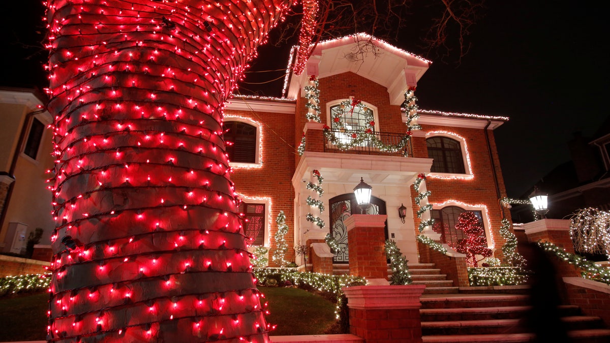 A House in Dyker Heights, Brooklyn, decorated for Christmas in New York City, Brooklyn