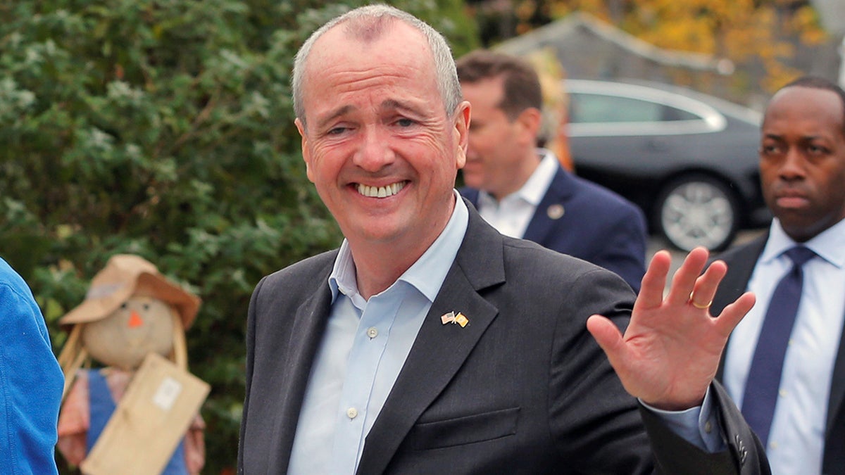 Phil Murphy, the Democratic Party nominee for governor of New Jersey, and his family arrive to vote in Middletown, New Jersey, Nov. 7, 2017. 