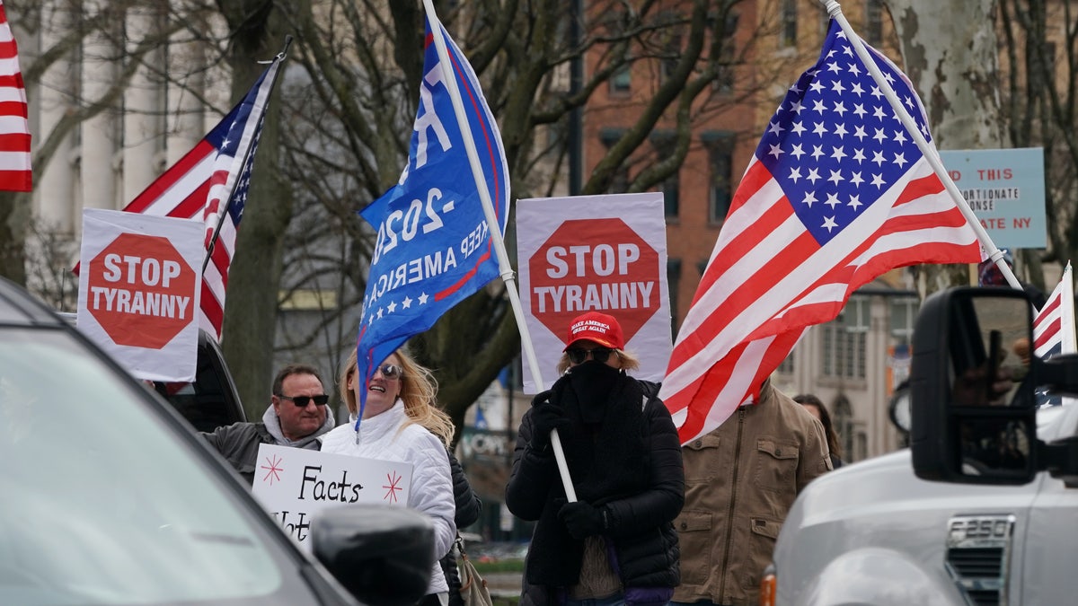 Protest in New York over COVID-19 lockdowns