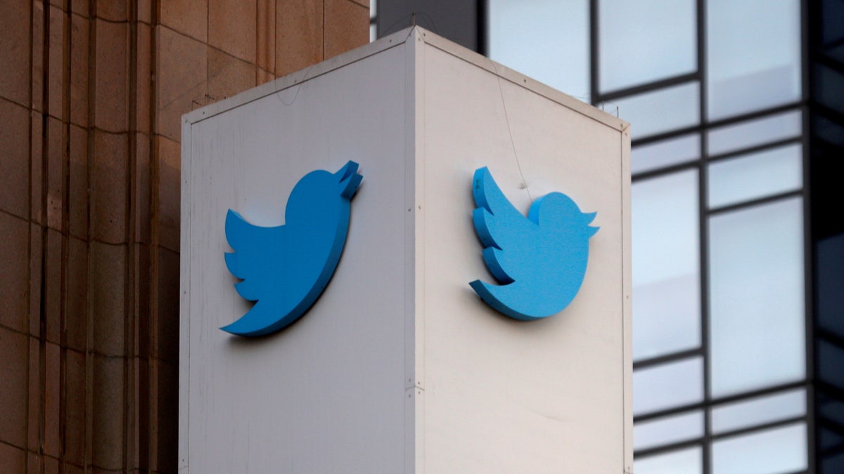 FILE PHOTO: A Twitter logo is seen outside the company headquarters in San Francisco, California, U.S., January 11, 2021. REUTERS/Stephen Lam/File Photo