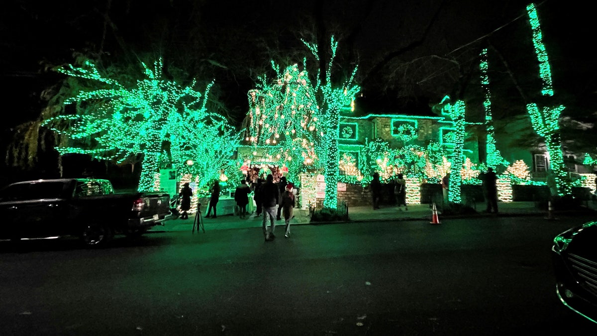 Dyker Heights home with Christmas decorations in Brooklyn, New York