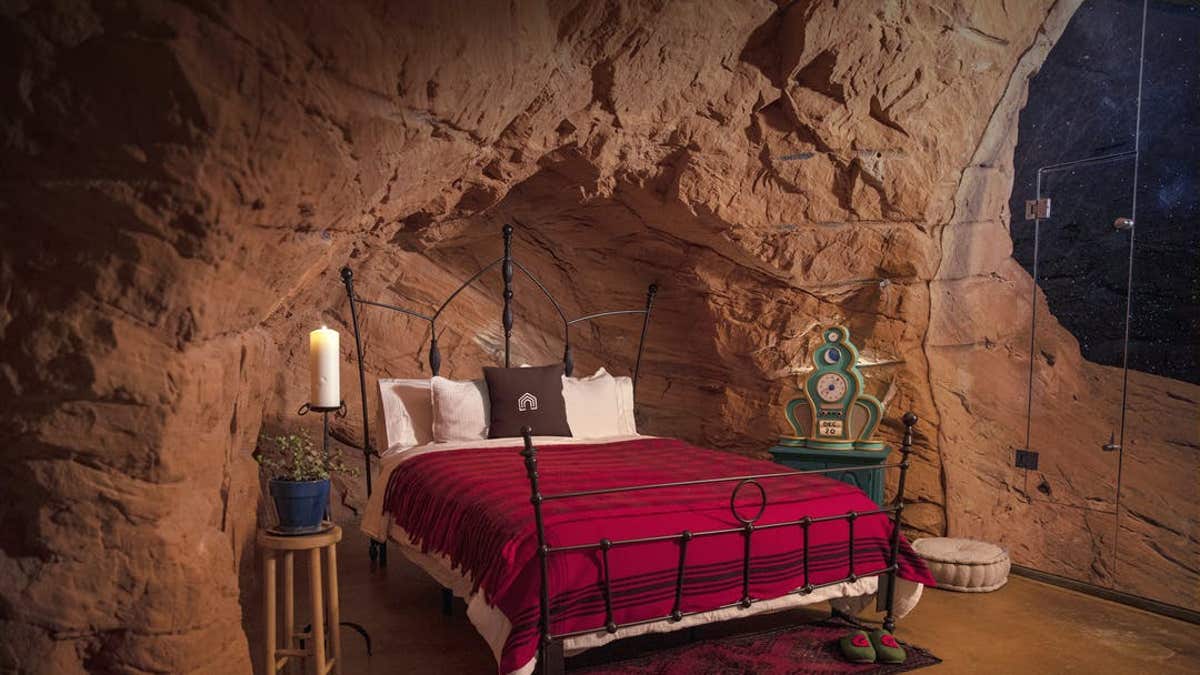 The Grinch cave comes with a kitchen, a music room, two bedrooms