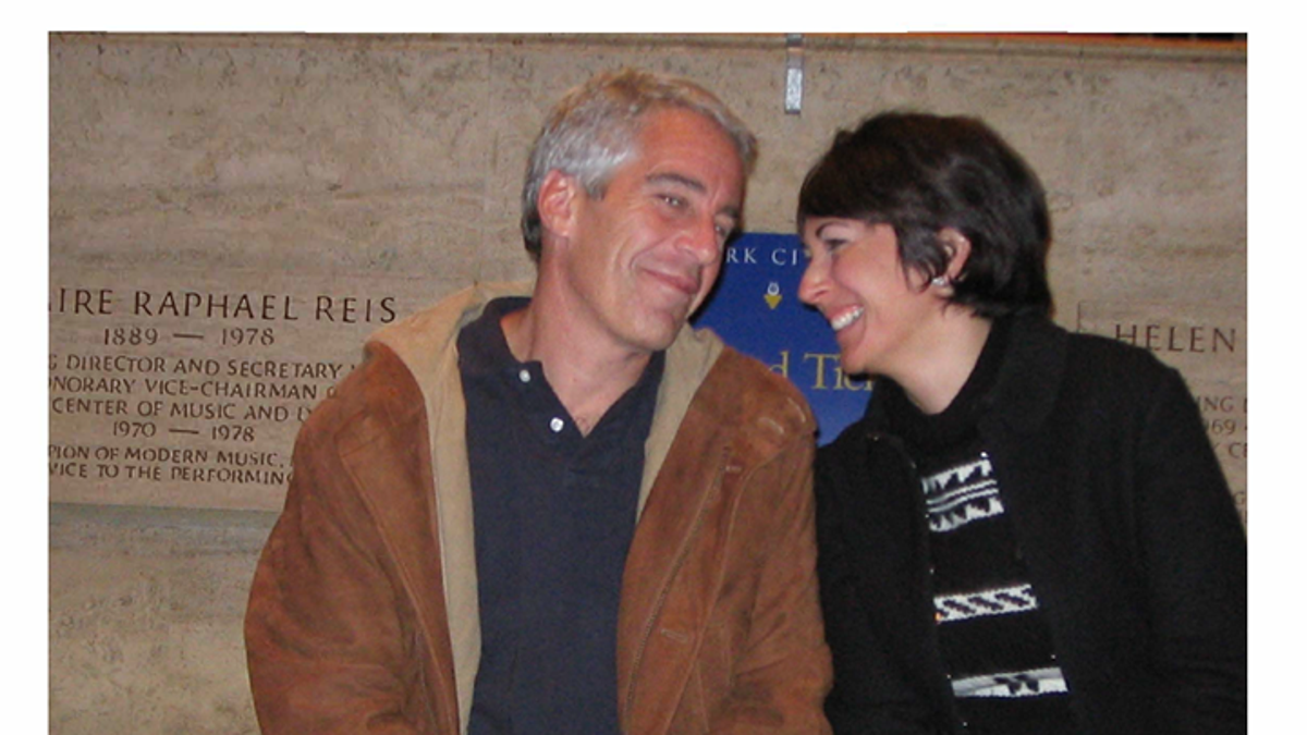 Jeffrey Epstein and Ghislaine Maxwell smile together