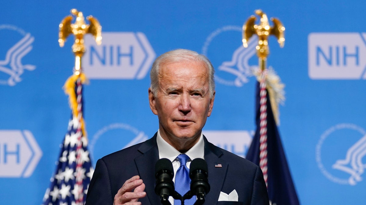 President Joe Biden speaks about omicron earlier this month during a visit to the National Institutes of Health in Bethesda, Maryland