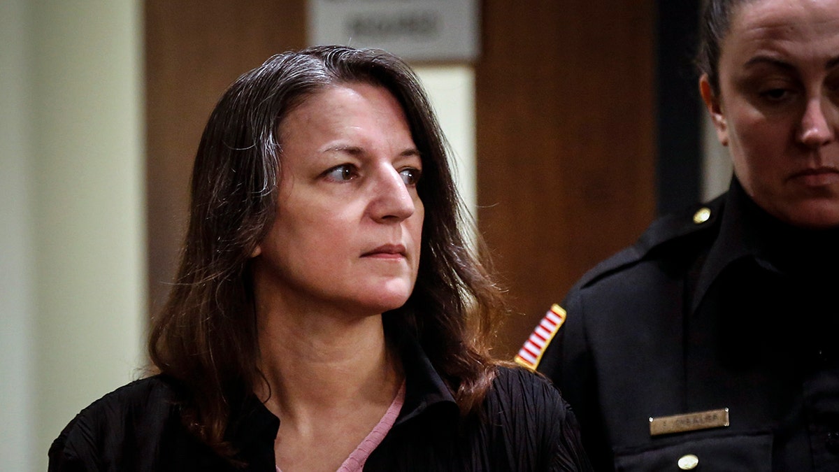 Michelle Lodzinski enters a courtroom in New Brunswick, New Jersey, March 18, 2016. (Associated Press)