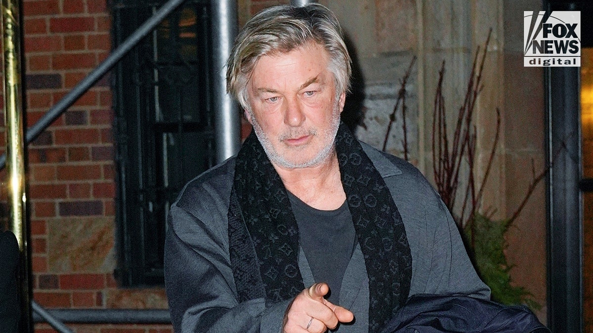 Baldwin seen in New York City on Thursday night after the search warrant was issued. 