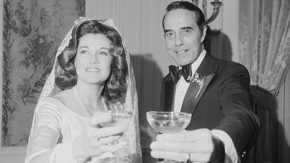 Sen. Robert Dole and his second wife Elizabeth on their wedding day. Dec. 6, 1975.