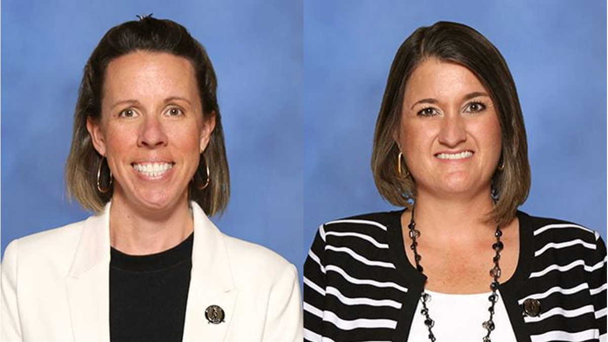 Danielle Weston and Mary Bone, two trustees at Round Rock ISD