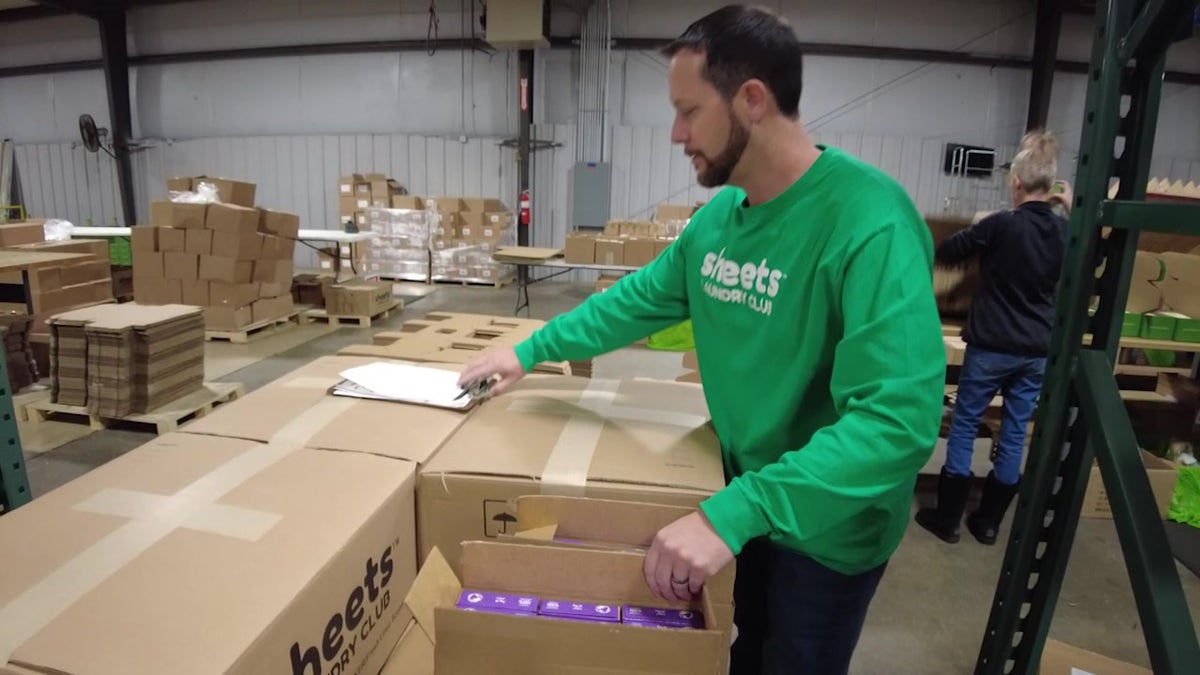 Chris Videau started Sheets Laundry Club in 2019 to help reduce single-use plastics in product packaging.
