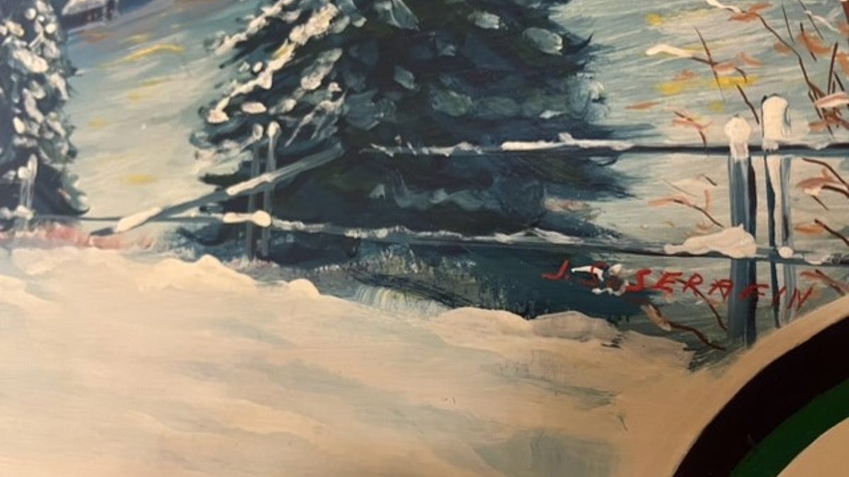In the Capitol building a beautiful mural emerges in an obscure, basement hallway of the Capitol. "Merry Christmas," declares the long, wooden mural in evergreen paint and an Olde English font. "And a very happy New Year."