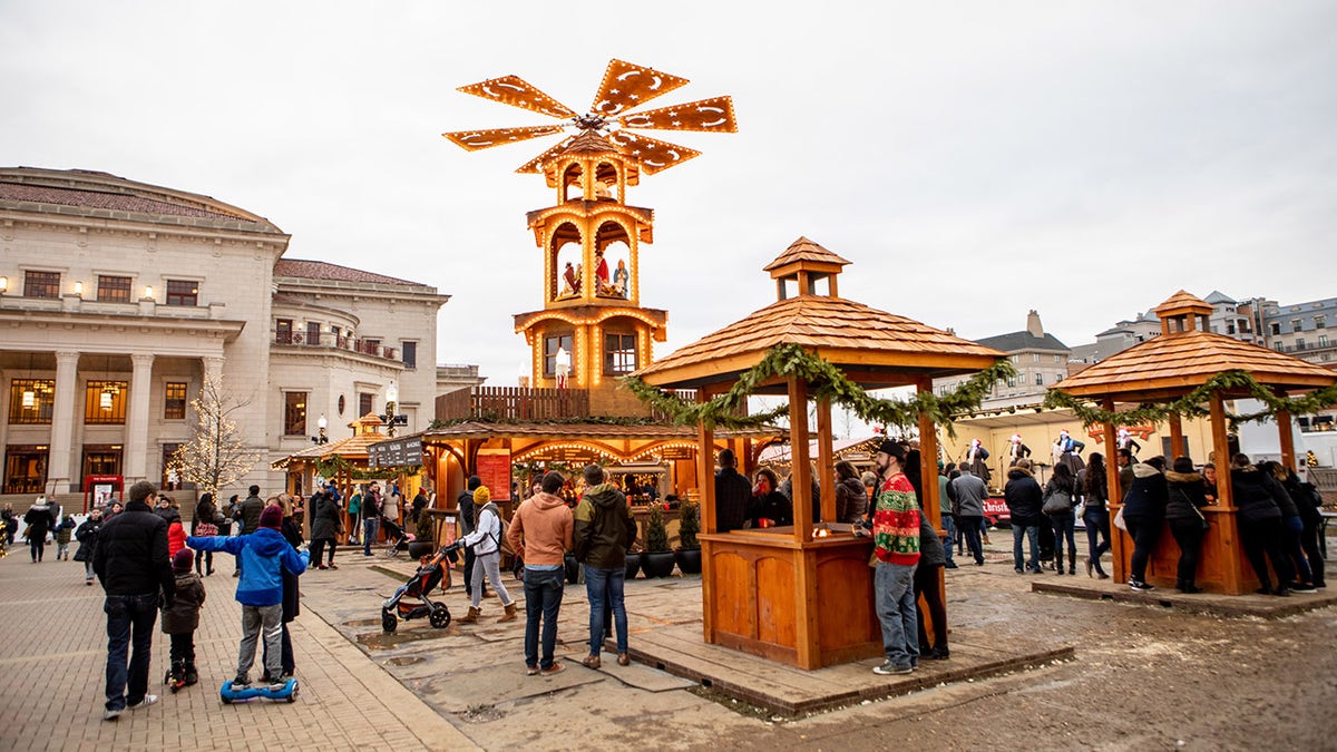 Christmas market in Carmel, Indiana