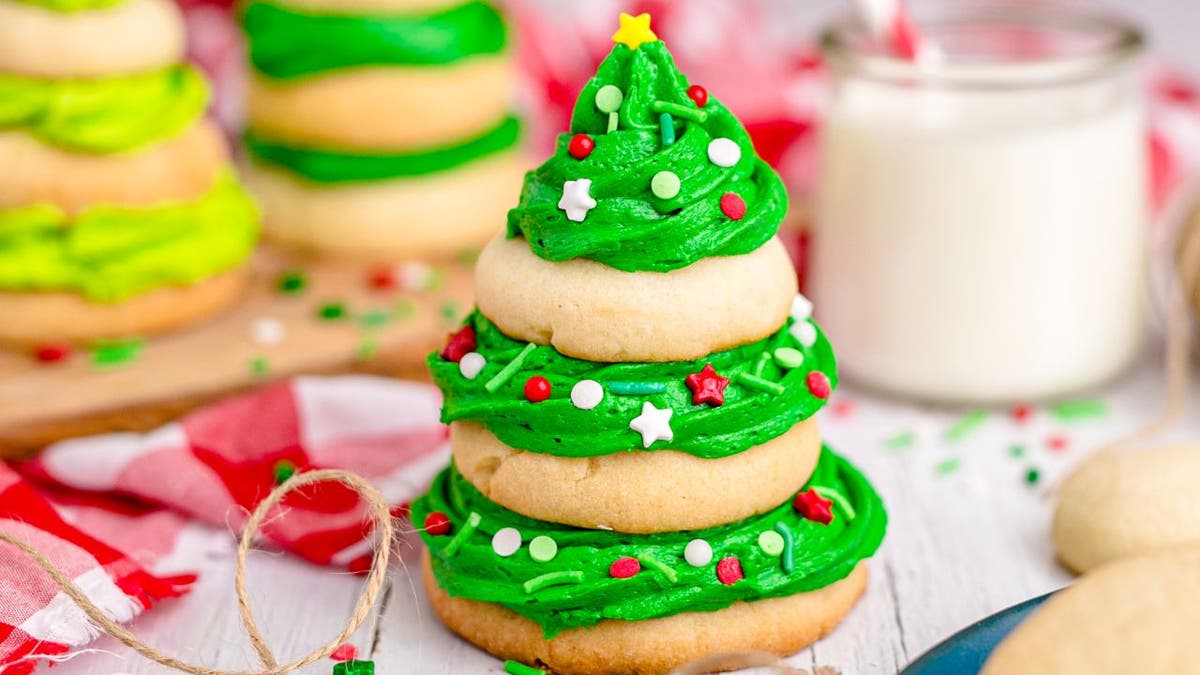 stacked Christmas tree cookies recipe