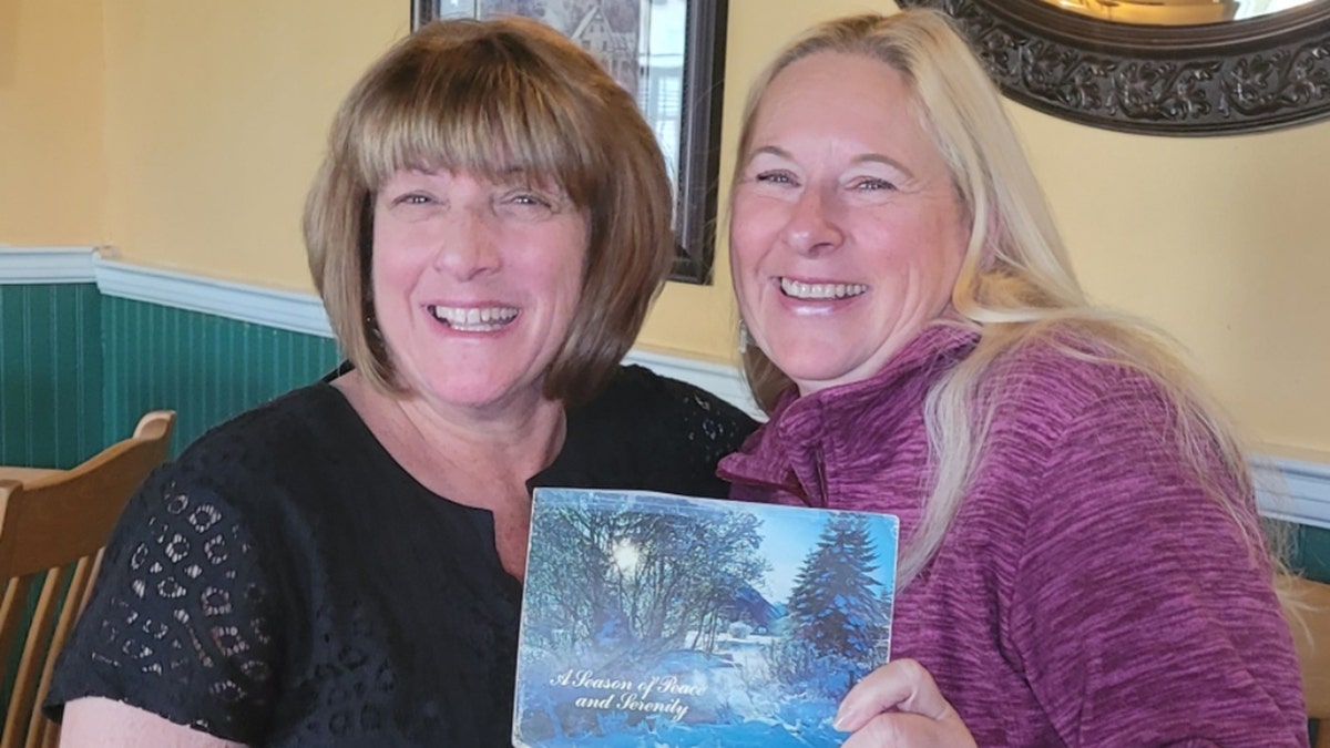 Karen Petillo and Laurie Matthews have been sending the same Christmas card back and forth for the last 41 years. (Courtesy of Laurie Matthews/Dan Matthews)