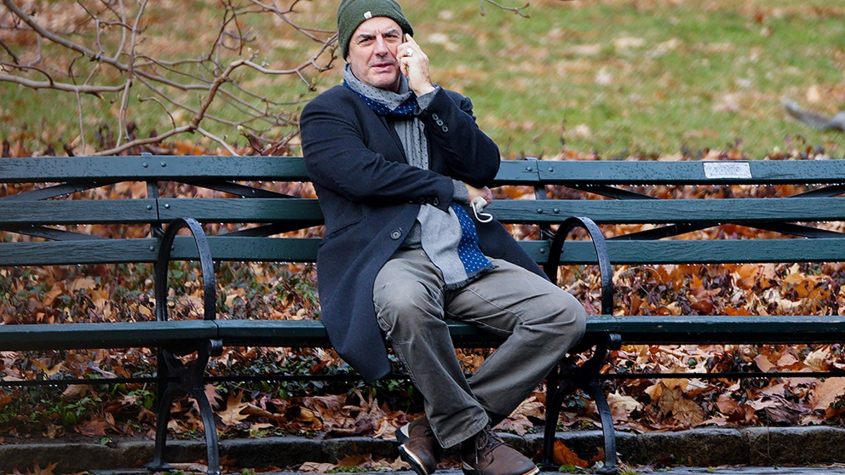 Chris Noth was seen spending time alone in New York on Christmas.