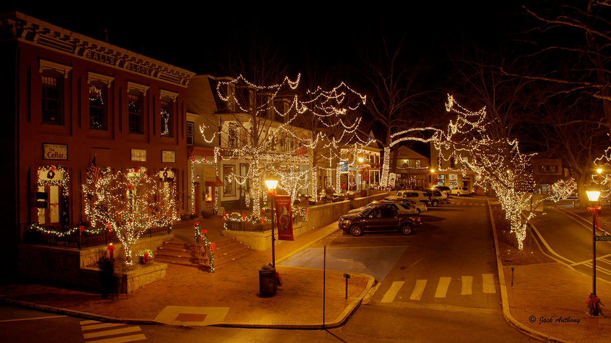 Christmas lights in Dahlonega, Georgia