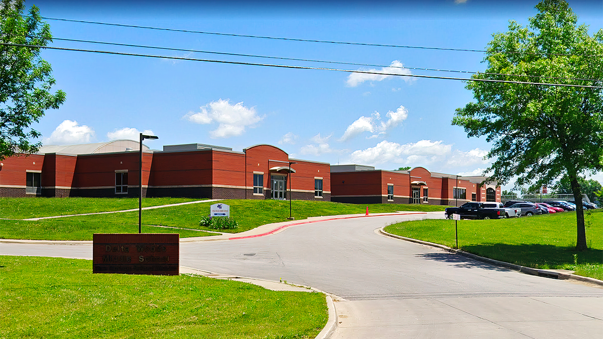 The lawsuit stated that the student was denied access to the boys' restrooms and lock rooms at Delta Woods Middle School, pictured above, and the Freshman Center.