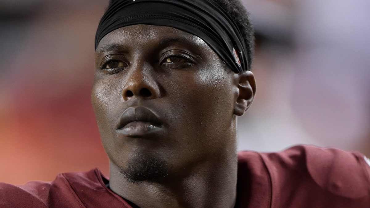 Deshazor Everett #22 of the Washington Football Team walks off the field after the NFL preseason game against the Cincinnati Bengals at FedExField on August 20, 2021 in Landover, Maryland.