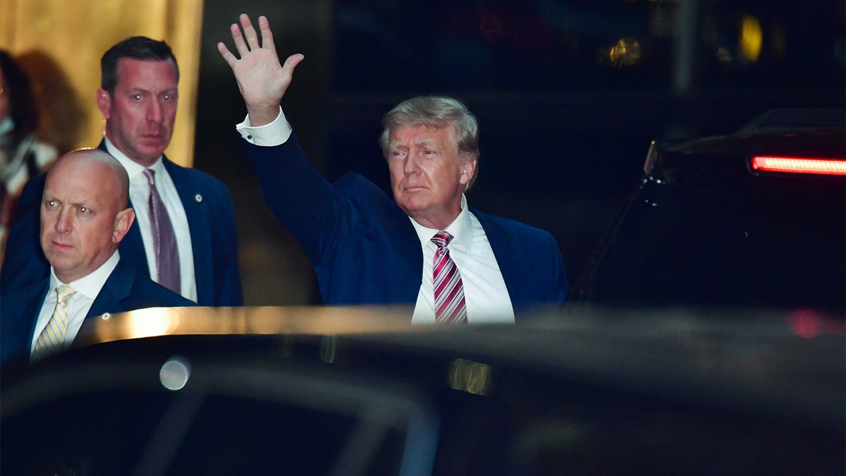 Donald Trump leaves Trump Tower in New York City