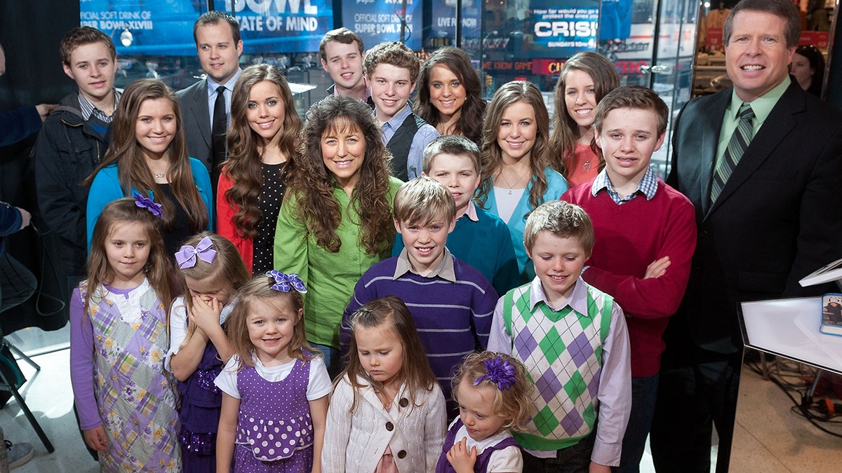 The Duggar family makes television appearance in March 2014.