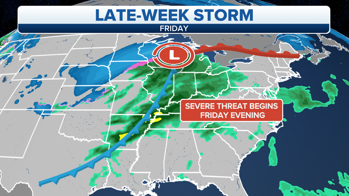 Late-week storm for the central U.S.
