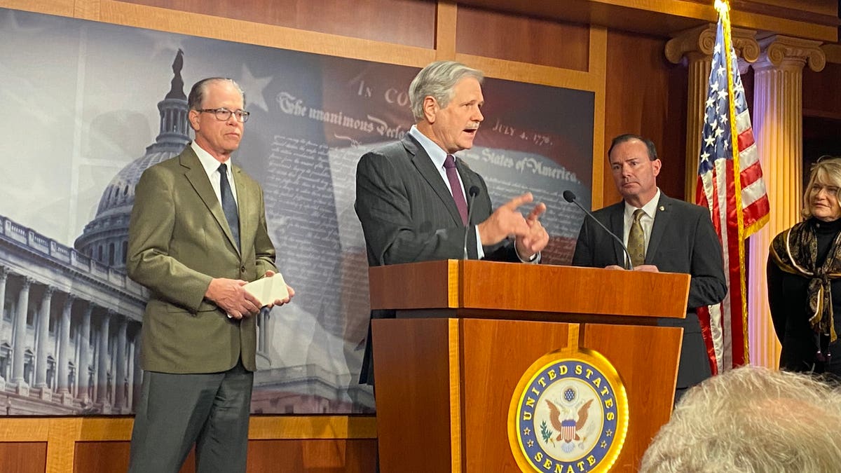 Sen. John Hoeven, R-N.D., said Wednesday he believes there are enough Democrat House members to force a vote on a Congressional Review Act resolution disapproving of President Biden's vaccine mandate for businesses. (Tyler Olson/Fox News)