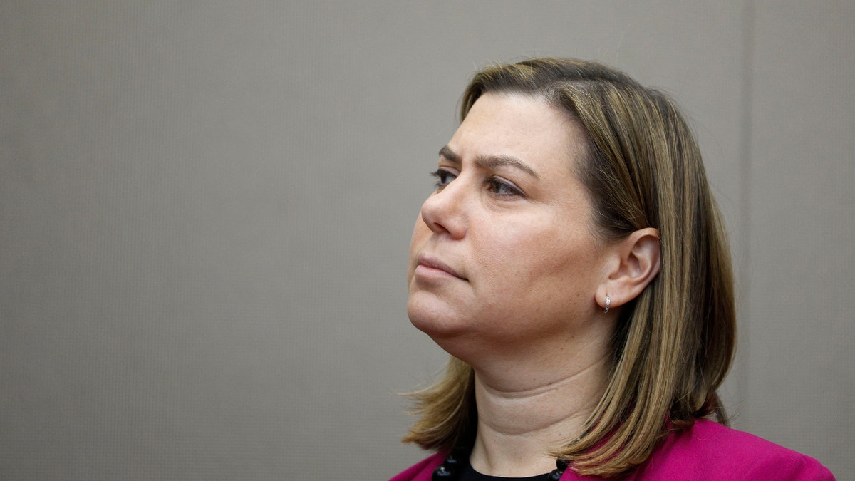 ROCHESTER, MI - DECEMBER 16: U.S. Representative Elissa Slotkin (D-MI) waits to speak at a Town Hall where she discussed her decision to vote in favor of the impeachment of President Donald Trump with her constituents on December 16, 2019 in Rochester, Michigan. (Photo by Bill Pugliano/Getty Images)