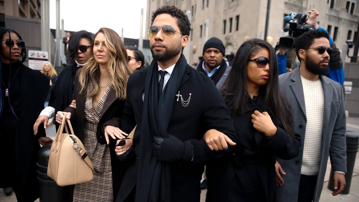 Jussie Smollett at Chicago courthouse amid trial