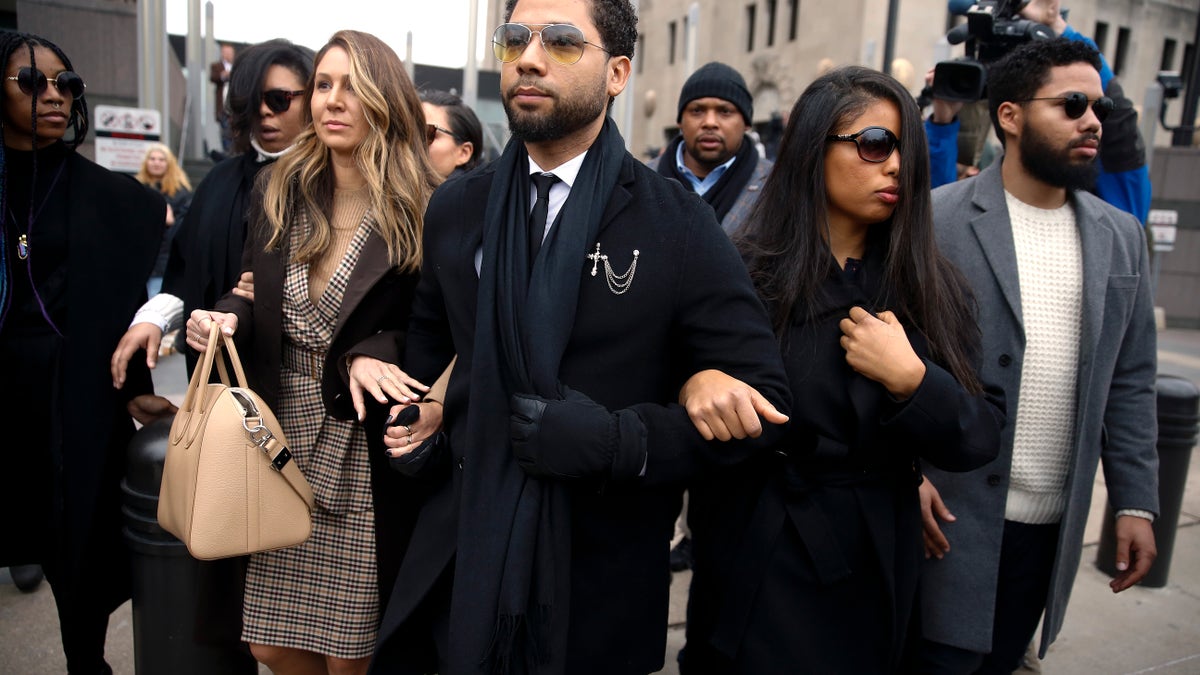 Jussie Smollett at Chicago courthouse amid trial