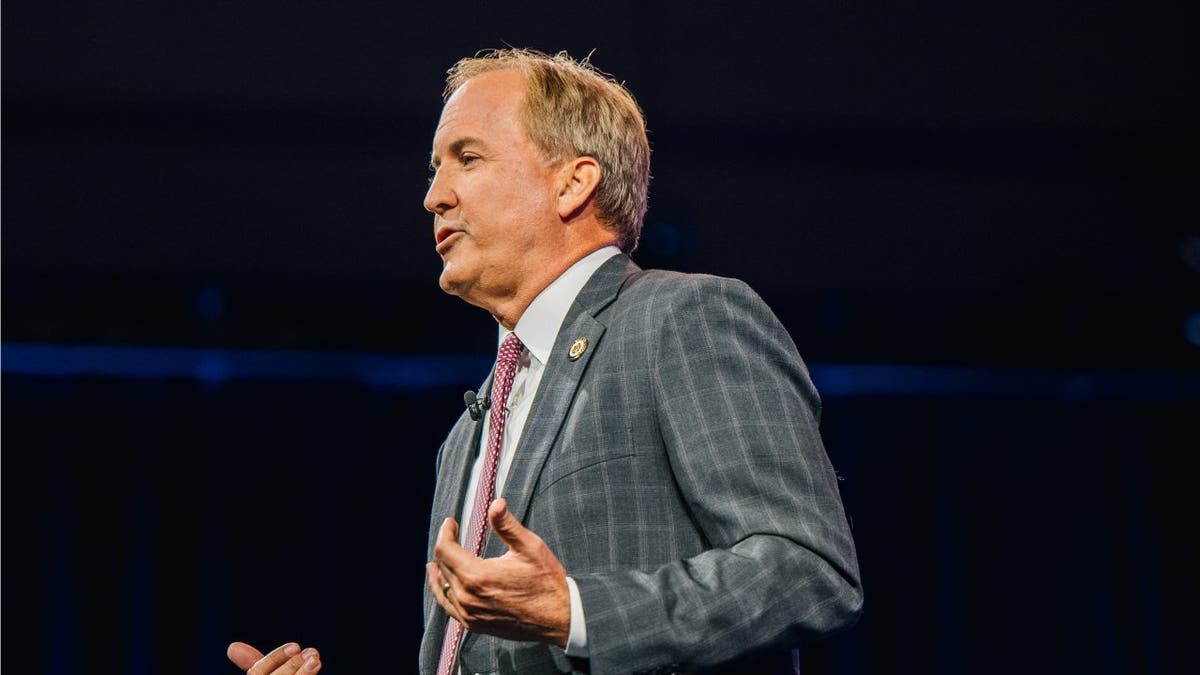 FILE: Texas Attorney General Ken Paxton speaks during the Conservative Political Action Conference CPAC held at the Hilton Anatole on July 11, 2021 in Dallas, Texas. 