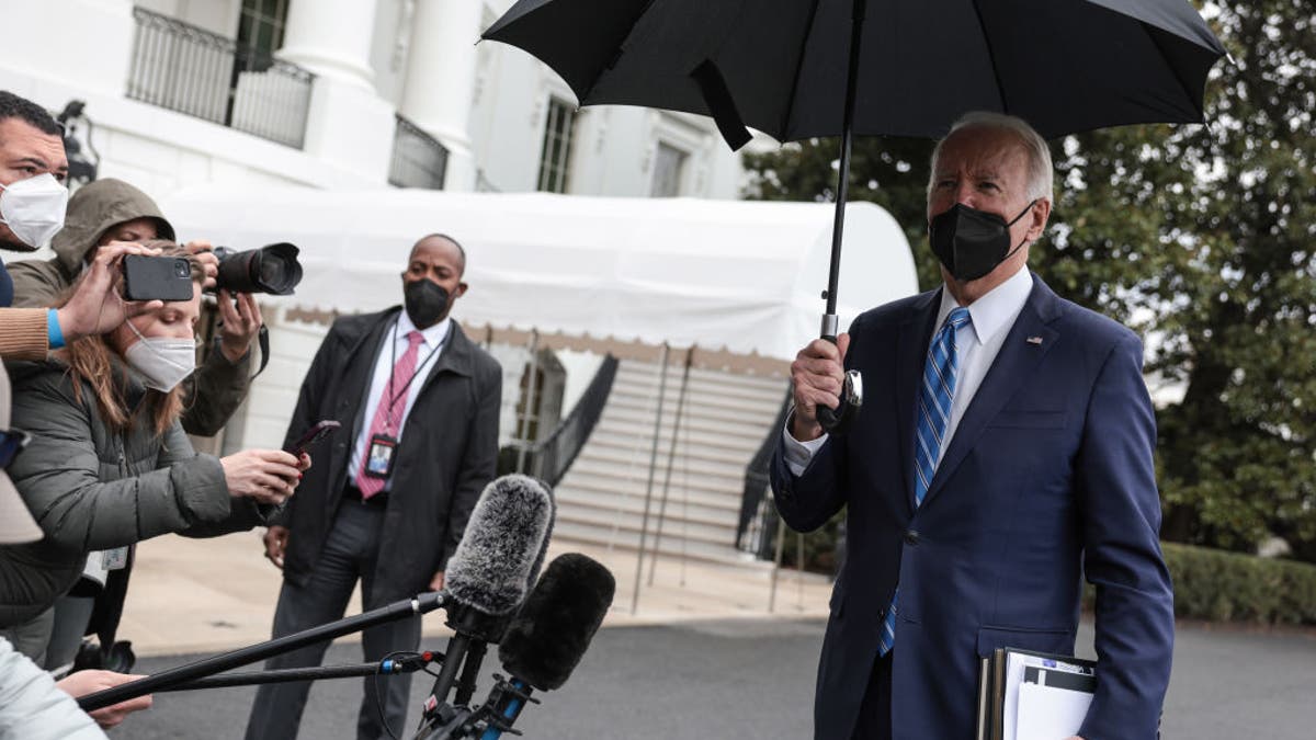 President Biden speaking to reporters