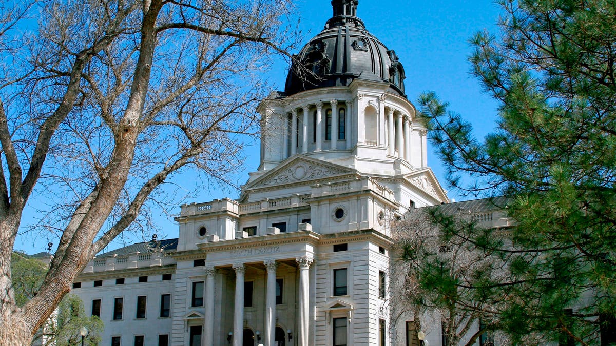 The State Capitol building in downtown Pierre in central South Dakota