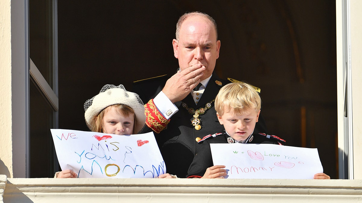 Princess Charlene of Monaco with his children