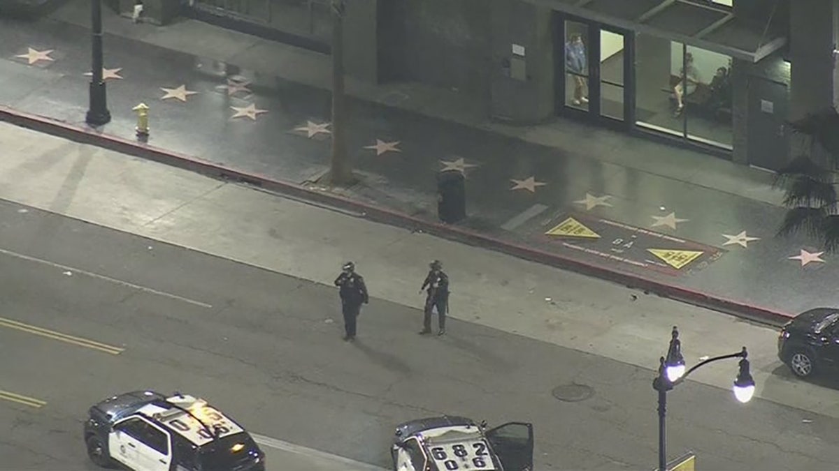 Authorities in Los Angeles responded to reports of shots fired near the Hollywood Walk of Fame. (Fox 11)