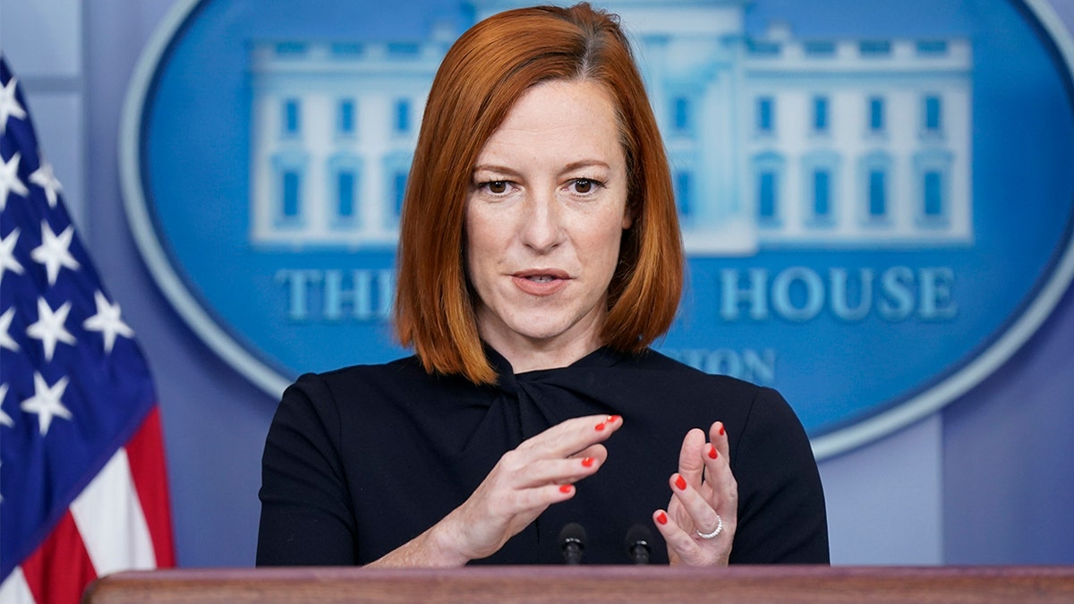 White House press secretary Jen Psaki speaks during a press briefing at the White House Wednesday, Dec. 22, 2021, in Washington.