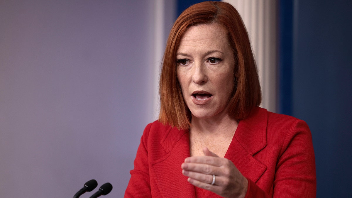 White House press secretary Jen Psaki speaks during a daily news briefing at the White House on Dec. 2, 2021, in Washington.