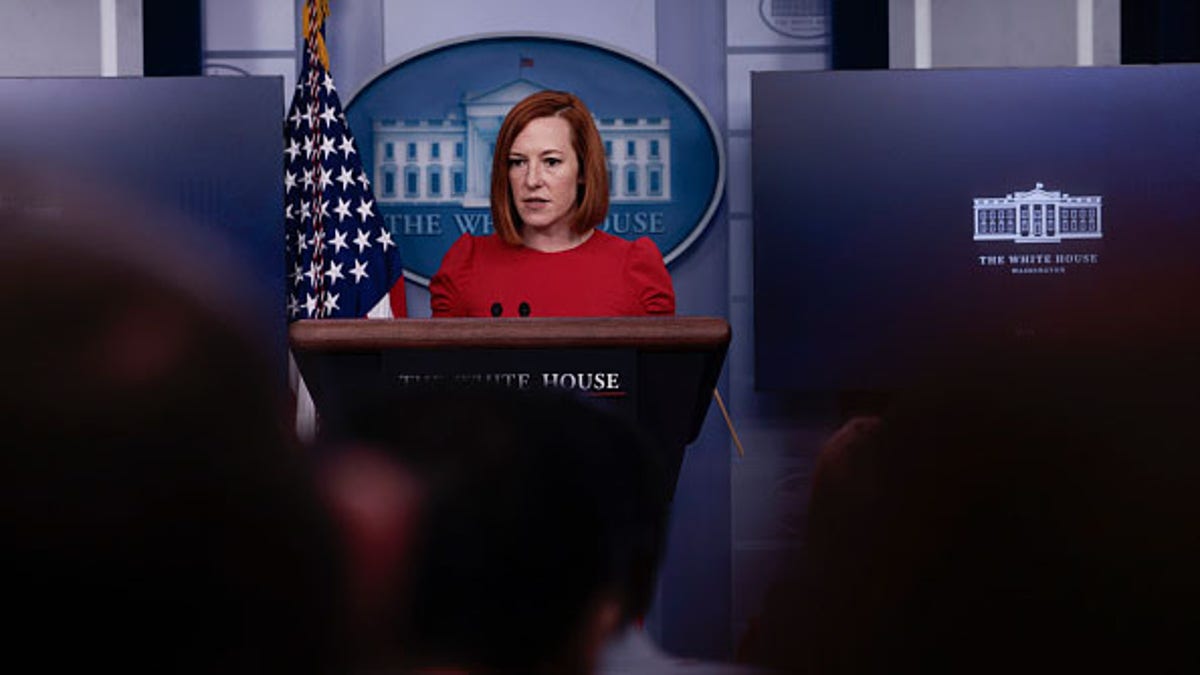 White House press secretary Jen Psaki speaks during a daily news briefing at the James S. Brady Press Briefing Room of the White House on December 03, 2021 in Washington, D.C. 