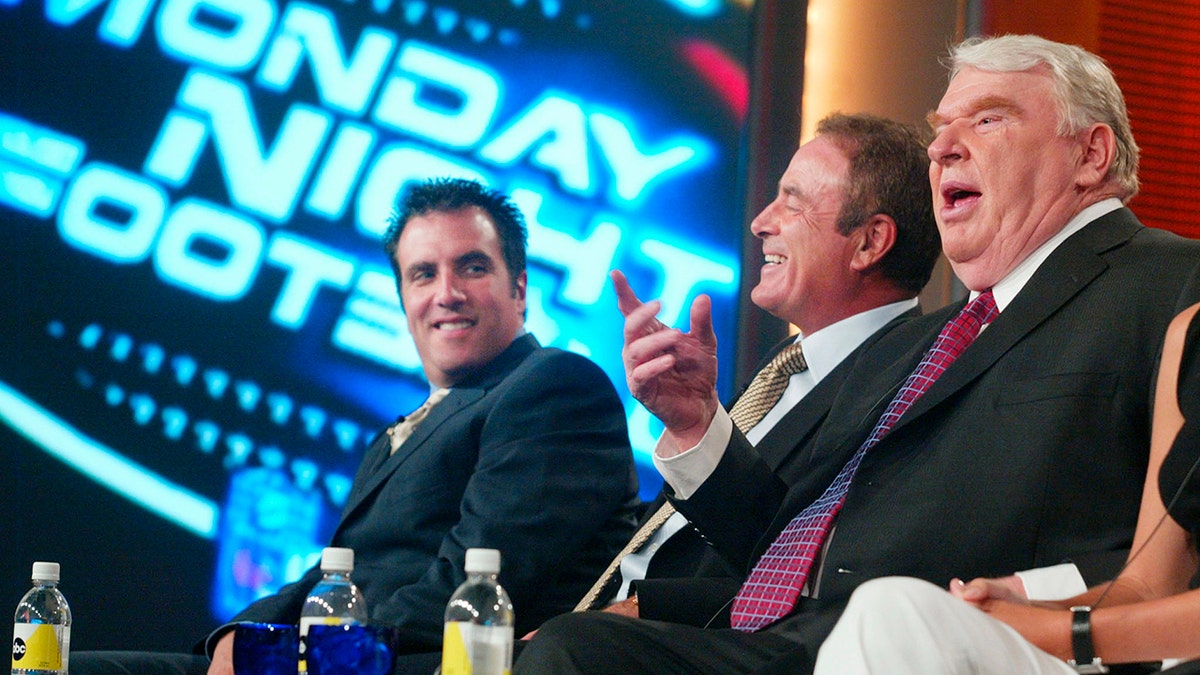 John Madden (right) play-by-play announcer for ABC's 