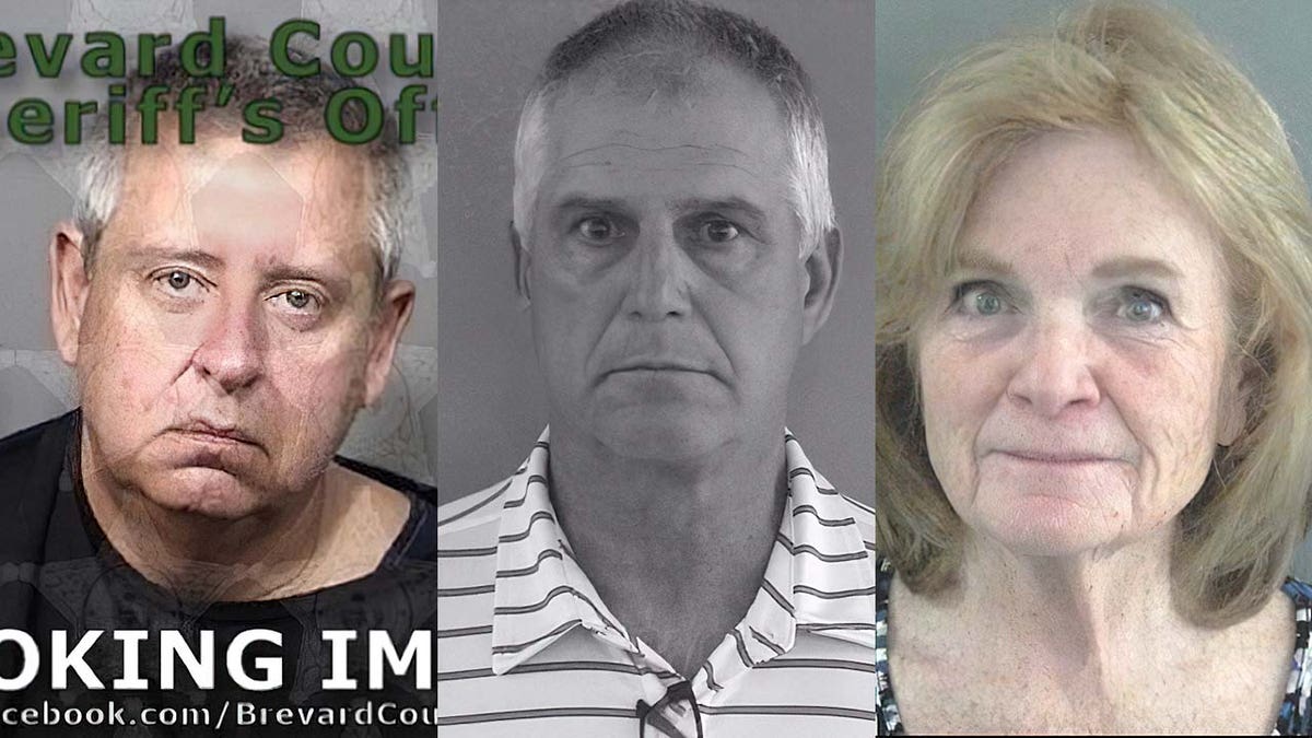  Photo of three Florida The Villages residents arrested for voter fraud. Sumter County and Brevard County sheriff's offices