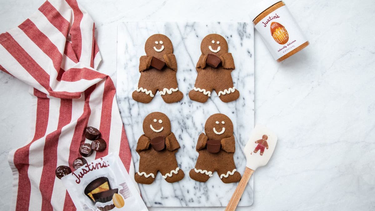 Maple Almond Butter Gingerbread Cookies
