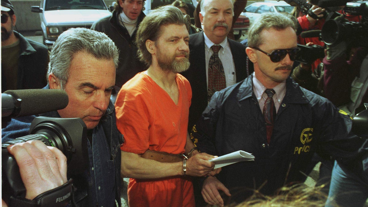 Theodore John Kaczynski is arraigned in the federal court building in Helena, Montana.