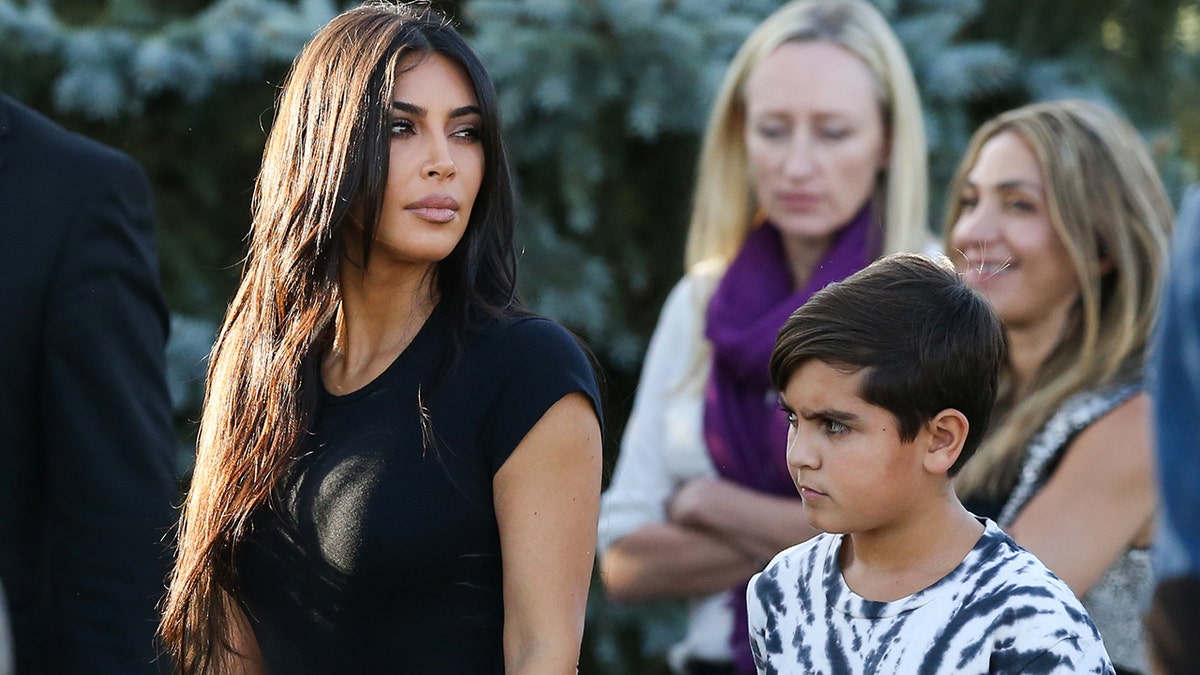 Kim Kardashian shared a screenshot of a conversation between herself and her nephew Mason, in which he advised that she not let her daughter stream live on social media unsupervised.
