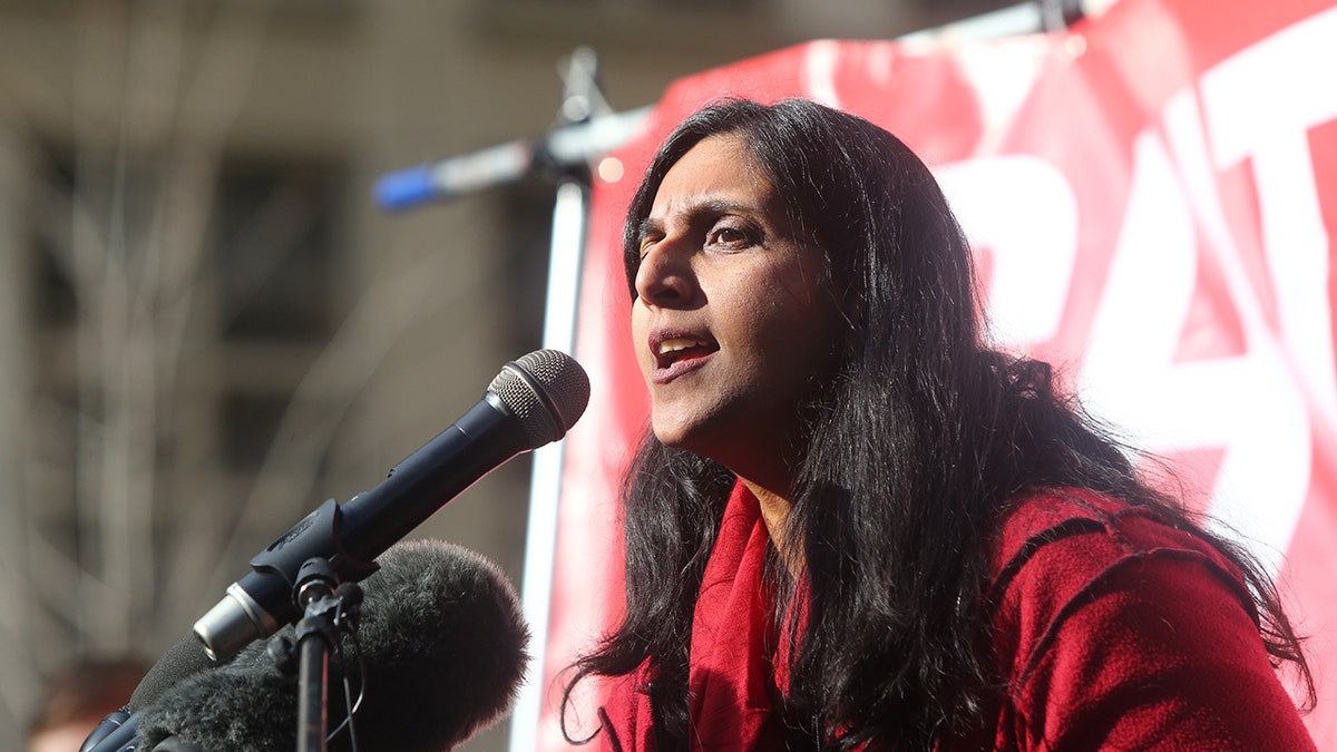 Seattle City Council member Kshama Sawant speaks at a rally held outside the courthouse where U.S. District Court for the Western District of Washington at Seattle is hearing Daniel Ramirez Medina v. U.S. Department of Homeland Security on February 17, 2017 in Seattle, Washington.