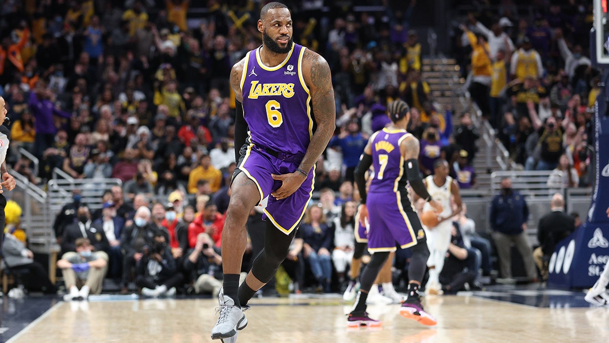 LeBron James of the Los Angeles Lakers