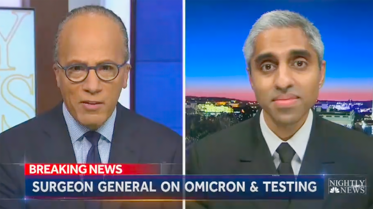 NBC News' Lester Holt and U.S. Surgeon General Vivek Murthy