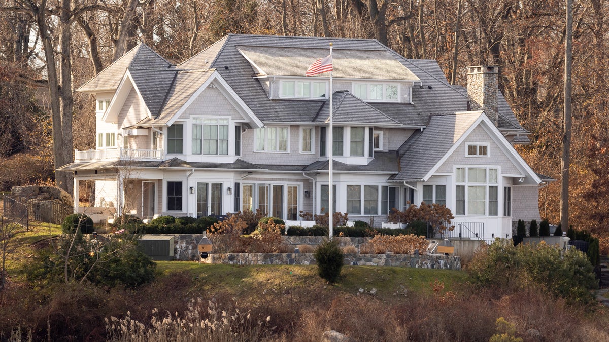 Former CNN producer John Griffin's home in Wilson Point gated community of Norwalk, Connecticut.