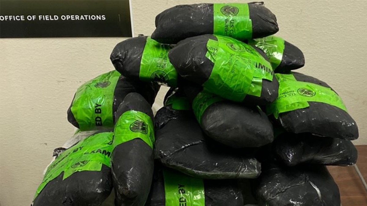 Packages of meth discovered in a vehicle at the U.S.-Mexico border.