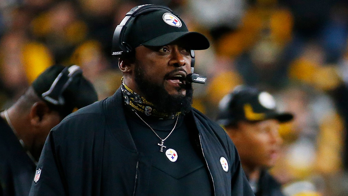 Head coach Mike Tomlin of the Pittsburgh Steelers looks on during the second half against the Baltimore Ravens at Heinz Field on Dec. 5, 2021, in Pittsburgh, Pennsylvania.