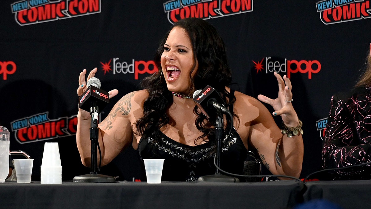 NEW YORK, NEW YORK - OCTOBER 04: Nyla Rose attends the All Elite Wrestling panel during 2019 New York Comic Con at Jacob Javits Center on October 04, 2019 in New York City.