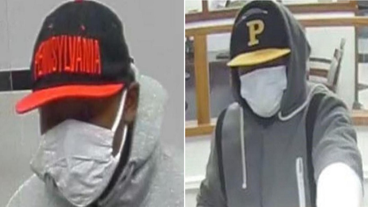During one of the robberies, the suspect was wearing a hat with "Pennsylvania" on it.