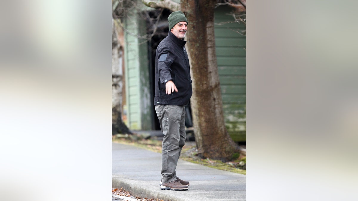 Noth was spotted greeting a neighbor nearby as he headed out amid recent allegations of rape and sexual assault.?